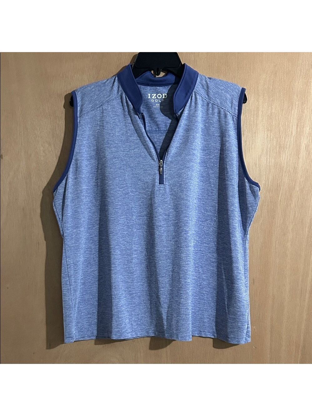 Izod Heather Blue Sleeveless Women’s Golf Shirt